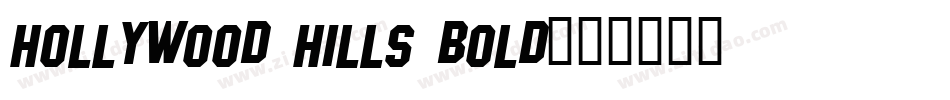 Hollywood Hills Bold字体转换